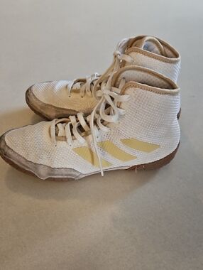 Adidas White Wrestling Shoes